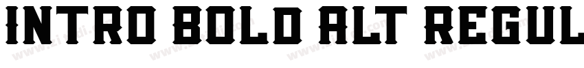 Intro Bold Alt Regul字体转换
